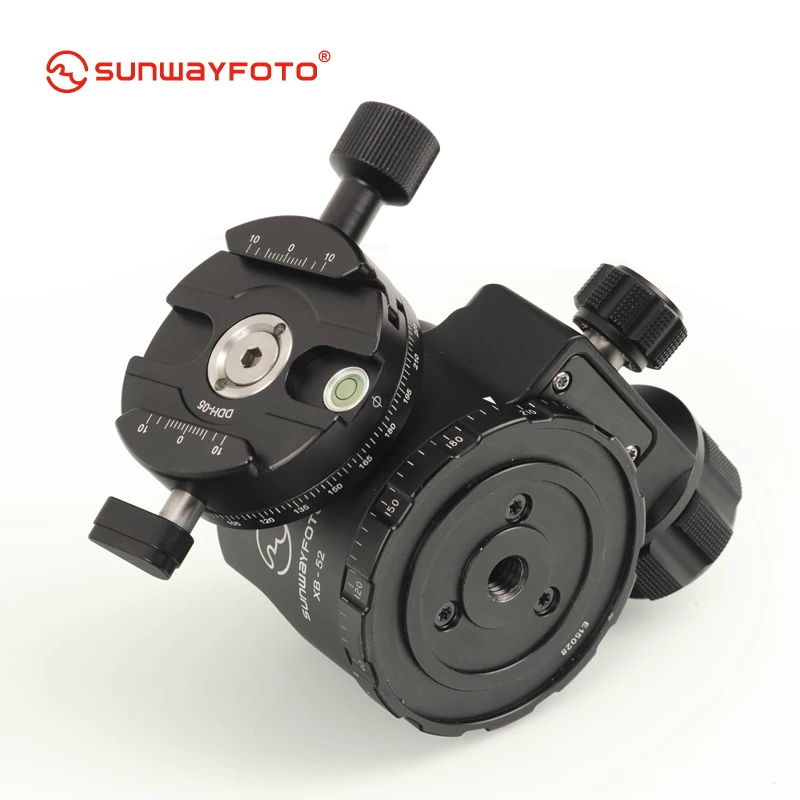 SUNWAYFOTO XB-52DDHI Низкопрофильная головка штатива для DSLR тренога для камеры профессиональный монопод панорамный штатив шаровая Головка