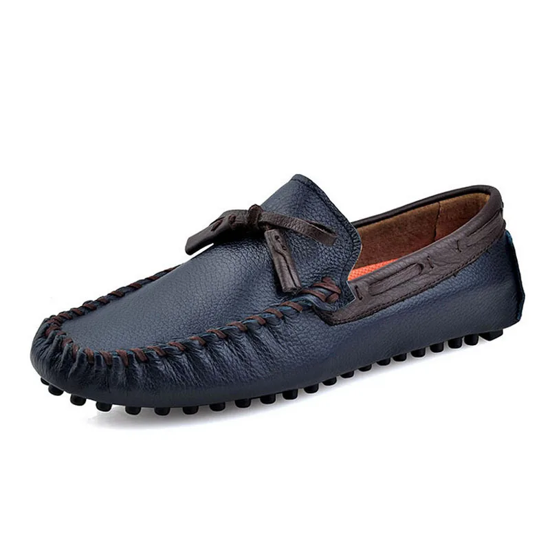 

2017 Summer Men Slip-on Casual Moccasins Genuine Loafers Men Breathable Shoe Boat Moc Toe Slip-on Driver Shoe Flat Roll Up Shoes
