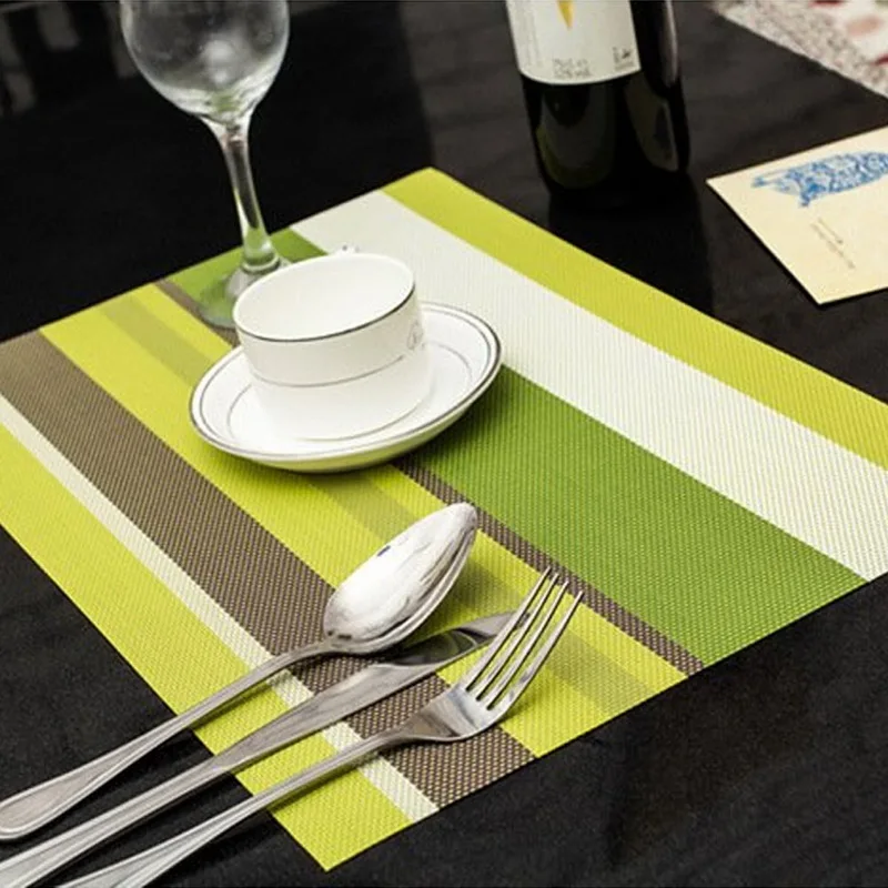 

New PVC Placemat Bar Mat Plate Mat Table Mat Set Kitchen Hot Pads 30*45cm 4pcs