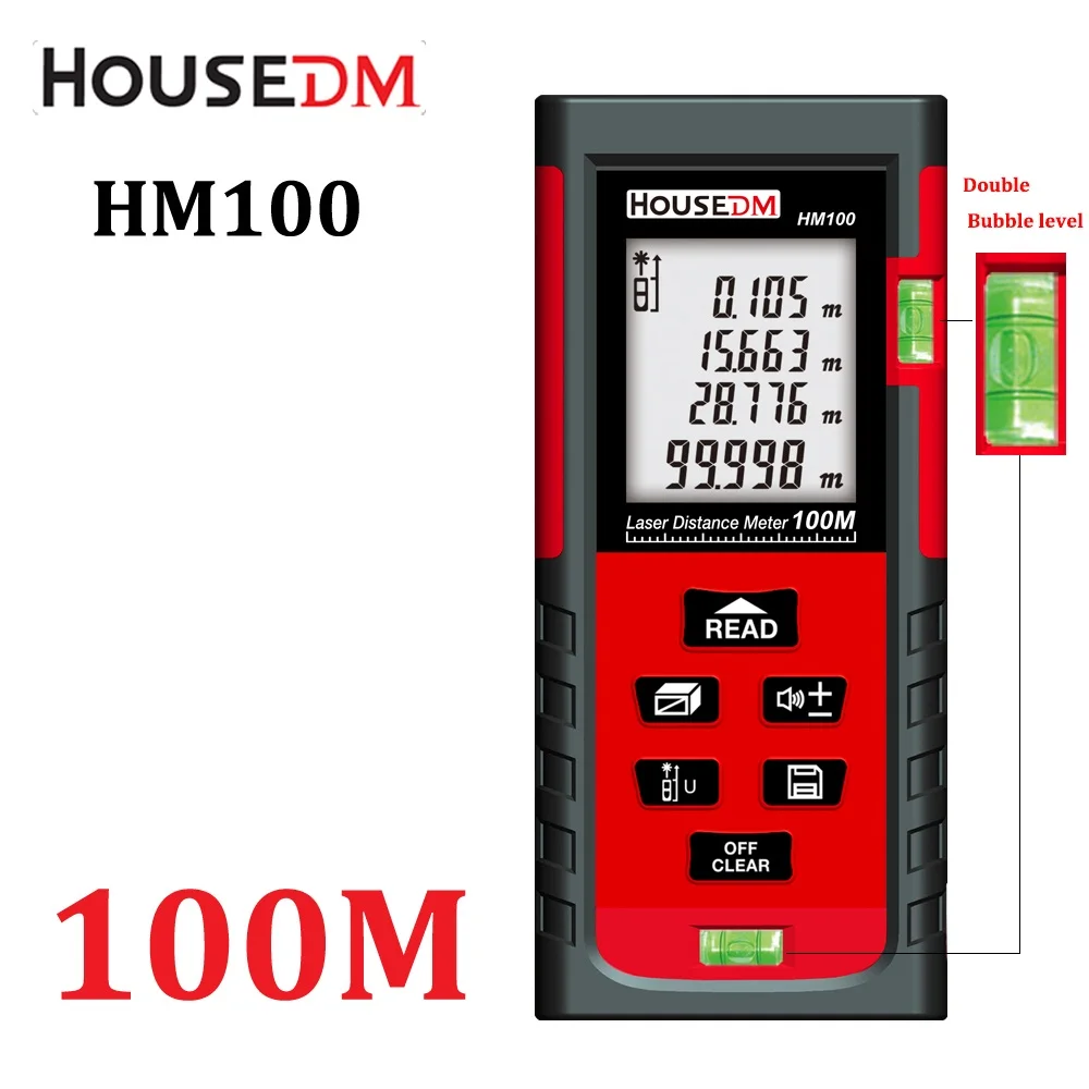 

HOUSEDM Digital laser Distance Meter range finder measuring 40M 60M 80M 100M Measure distance meter Area/Volume tester tools
