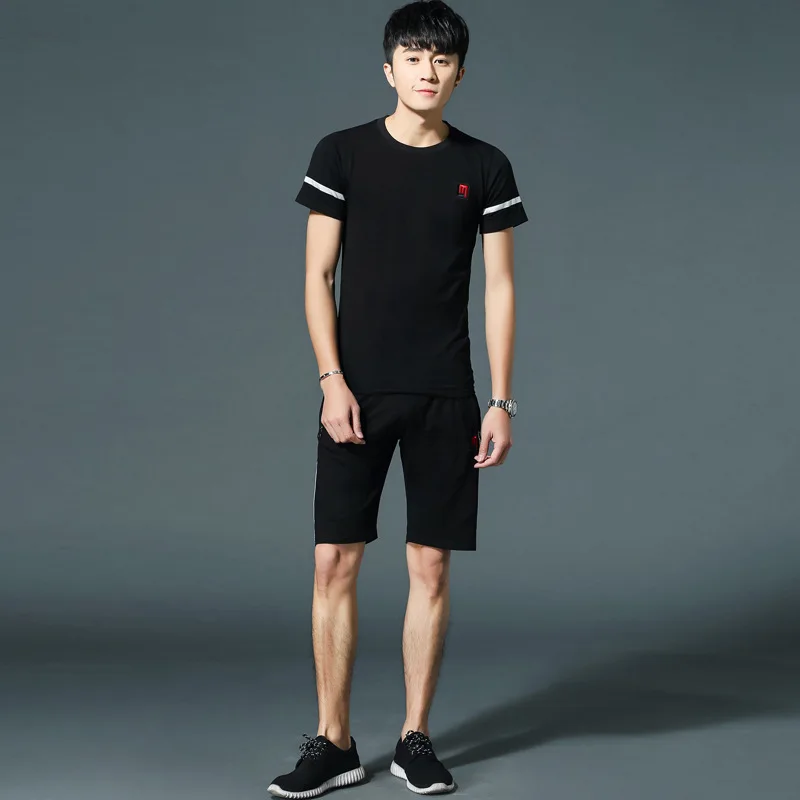

NAD2 Ready stock 2019 Summer Running Simple Sportswear shirt and pants for man 2 pcs