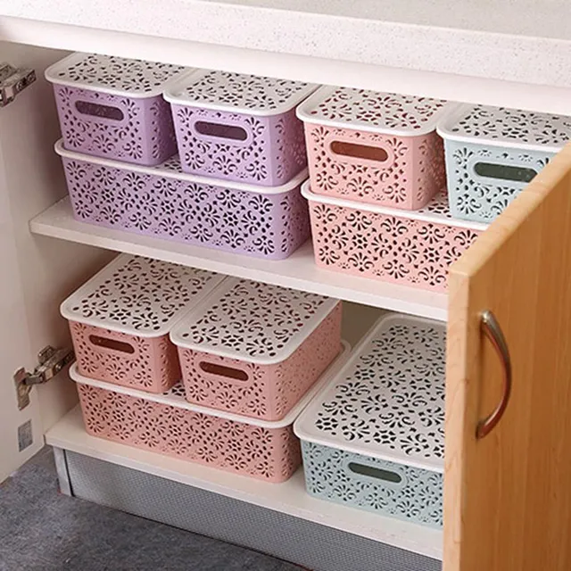 1pc Hollow Underwear Bra Storage Box Drawer Closet Organizers Bo 1pc Hollow Underwear Bra Storage Box Drawer Closet Organizers Bo For Scarfs Socks Desktop Cosmetic Sundries Finishing