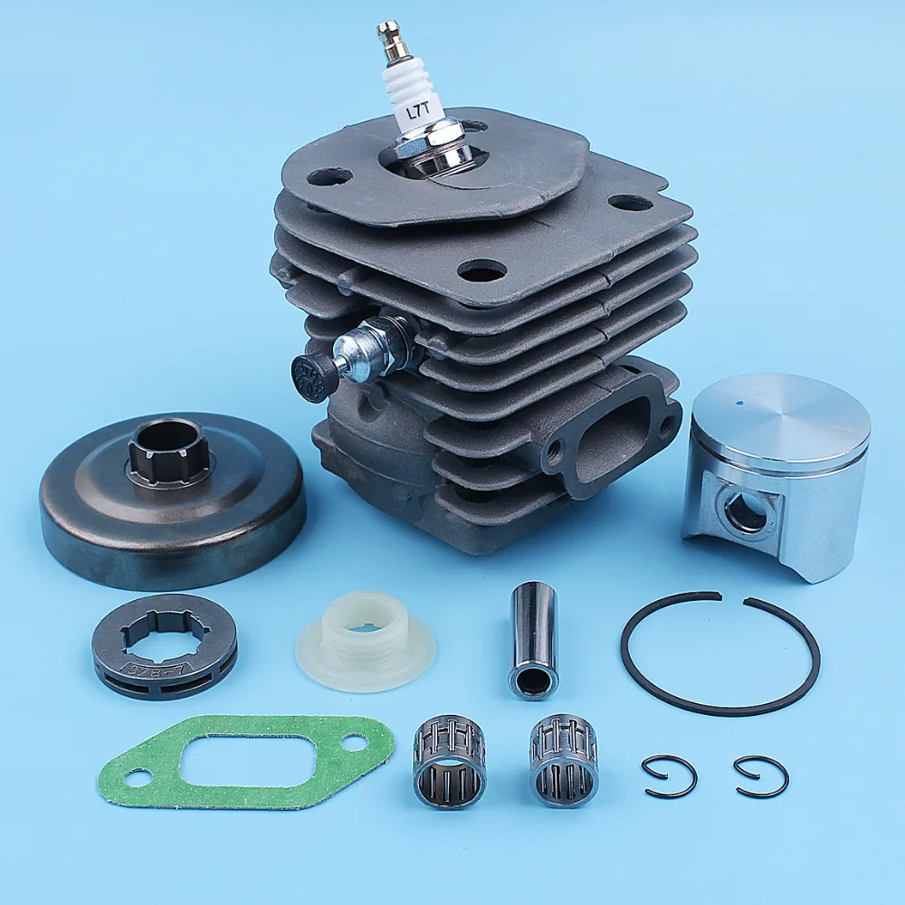

47mm Cylinder Clutch Drum Rim Sprocket 3/8 For Husqvarna 359 357XP 357 Chainsaw Worm Gear Bearing Kit Big Bore Replacement Part