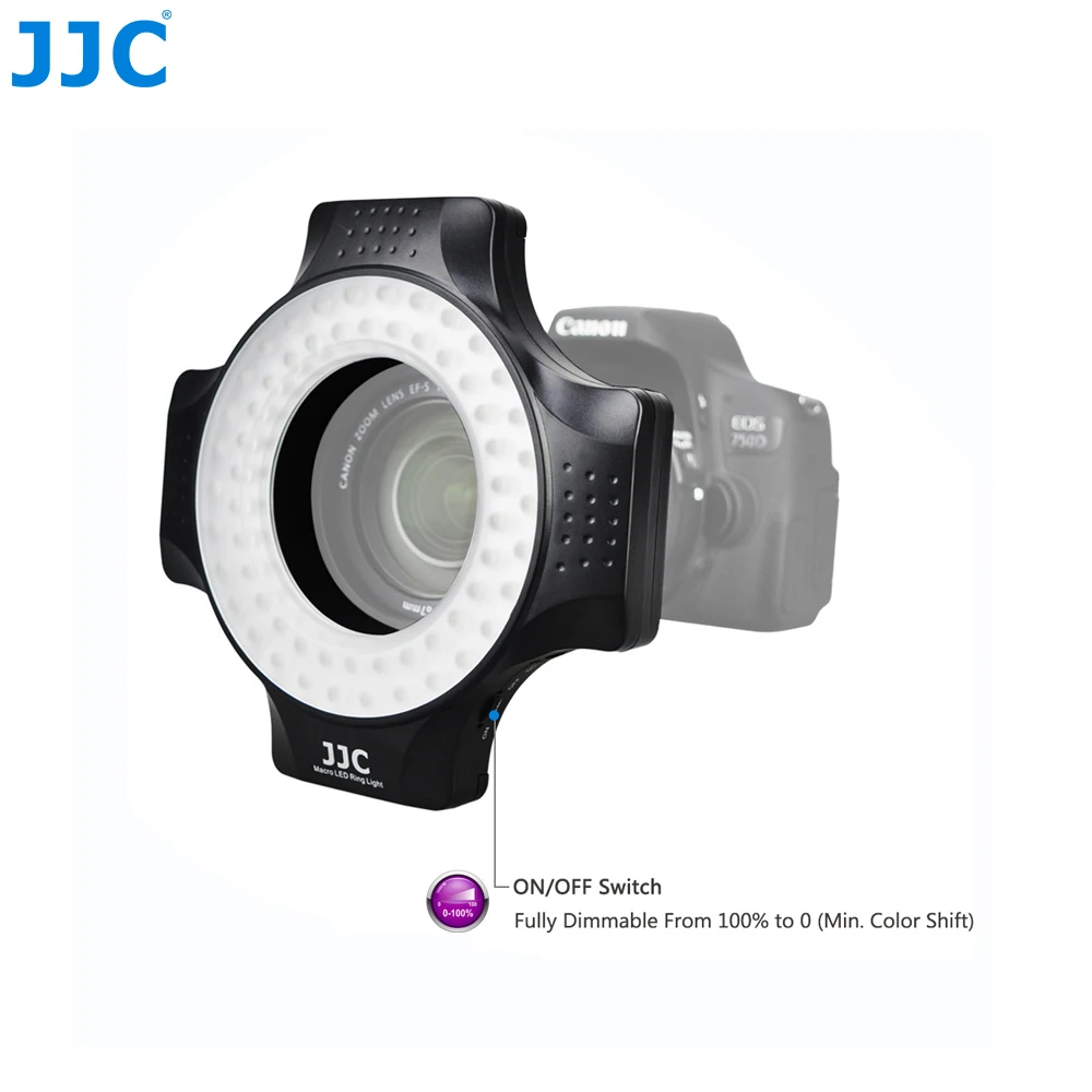 JJC фото/Студия DSLR видео вспышка камера Speedlite лампы кольцевой светильник светодиодный макро для Nikon/Canon/sony/Pentax/samsung/Olympus/Fuji
