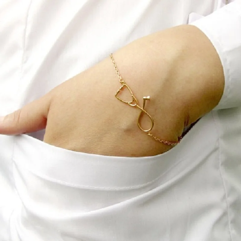 Unique Stethoscope Bracelet 3 Colors Alloy Women Bracelet Special Gift For Nurse Fashion Jewelry For Doctor Dropshipping