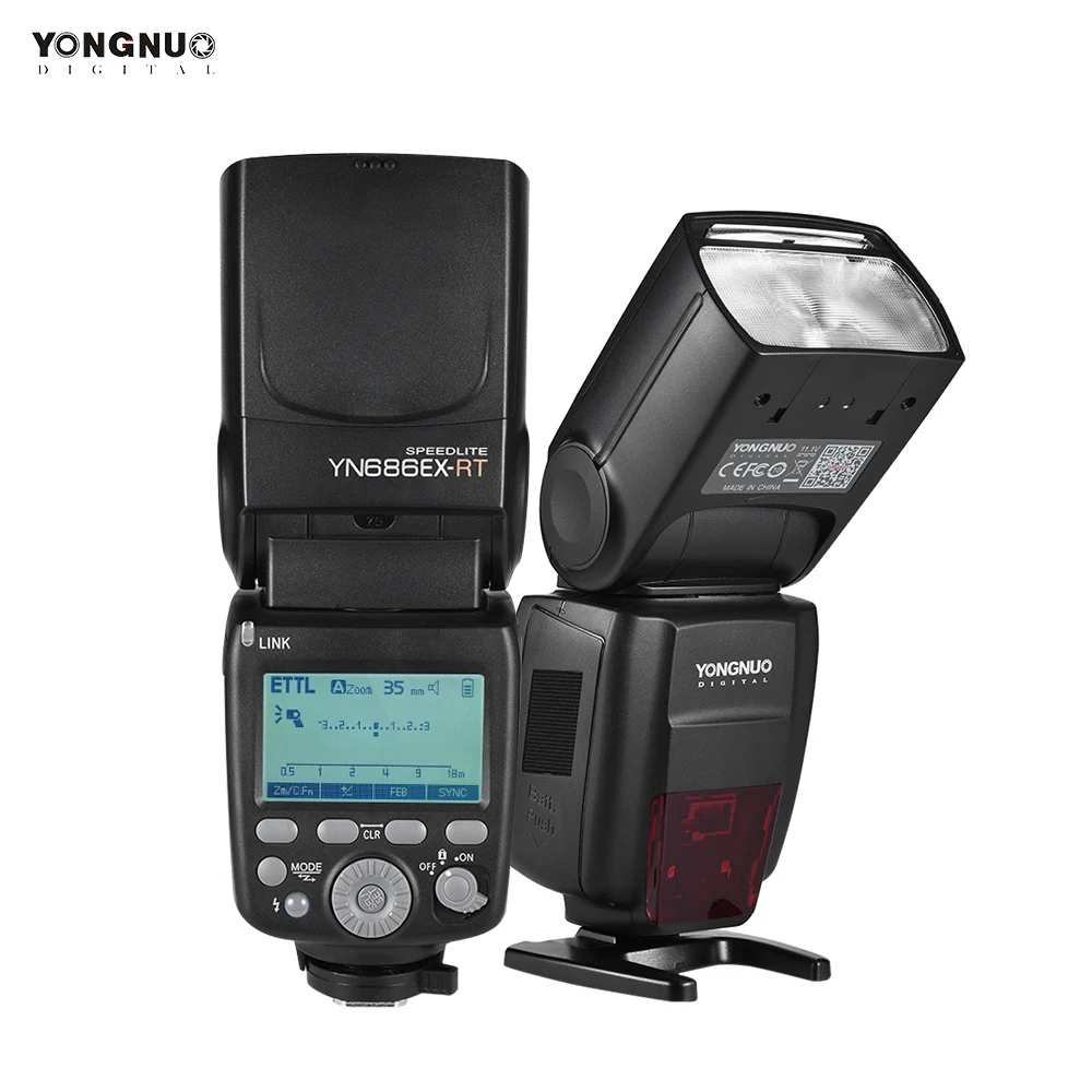 US $161.37 YONGNUO YN686EXRT TTL Flash Speedlite 24G Wireless 18000s HSS 5600K Master Slave Flash Speedlite WBattery For Canon Camera