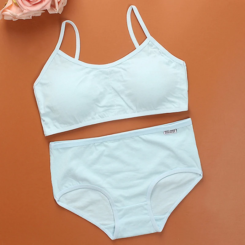 Новое поступление однотонный хлопковый комплект нижнего белья для молодых