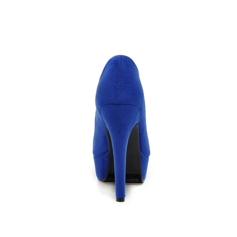 Bombas Nobuck Tamaño Talón Black Manera Mujer 32 715 Cuero Mns 715 Slip 43 Fiesta Nueva red De 715 Plataforma blue Punta Estrecha Del Tacones on La Zapatos Pu Sexy Fino XqH7RT