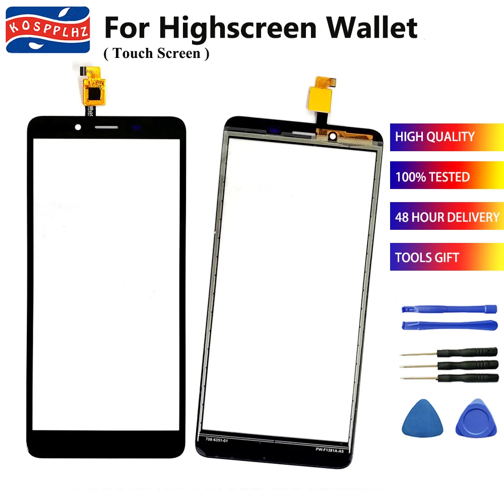 

Mobile Touch Screen Glass For Highscreen Wallet Touch Screen Digitizer Sensor Glass Panel Black Color With tools