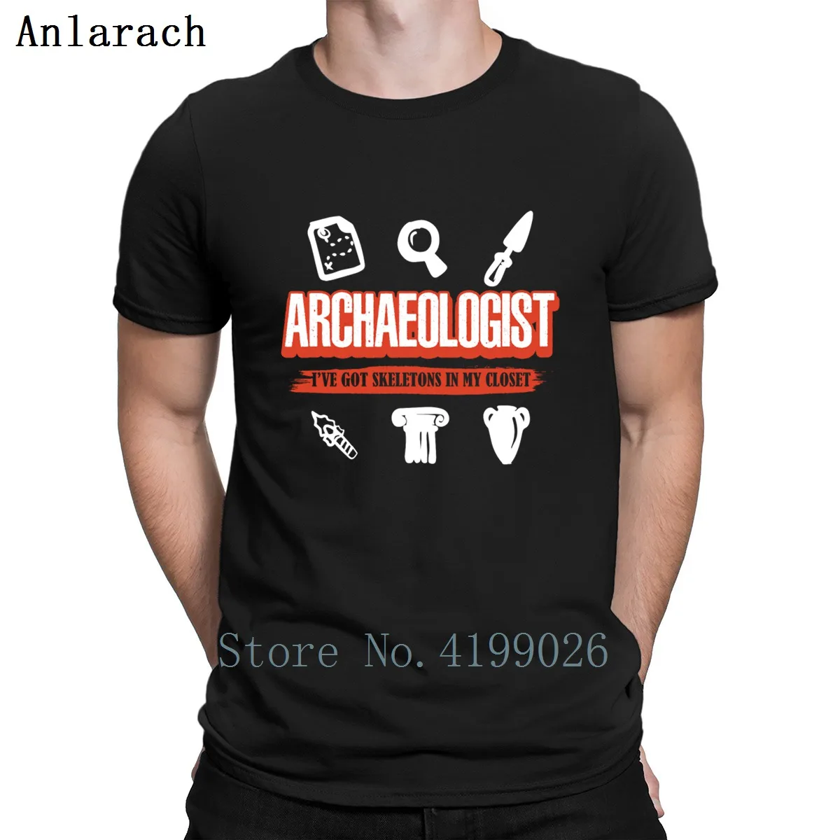

Archaeologis T Shirt Trendy Classical Sunlight Pattern Black Shirt Homme Mens Fashion Cute Tee Shirt Personalized Trendy