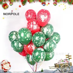 12 дюймов печати все Рождество воздушный шар в виде цветка воздушный шар Санта все 2,8 г утолщение Рождественская фигурка печати
