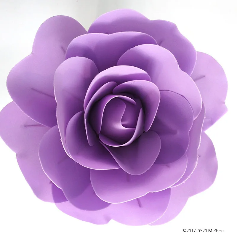 Большой пенный искусственный набор роз из искусственных цветов, европейский стиль, свадебный цветок, стена, свадебное окно, задний план - Цвет: Purple