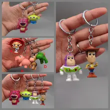 Figuras de acción de Toy Story 4 para niños, Woody, Jessie, Buzz Lightyear, llavero con figuras, modelos de colección, regalo de cumpleaños