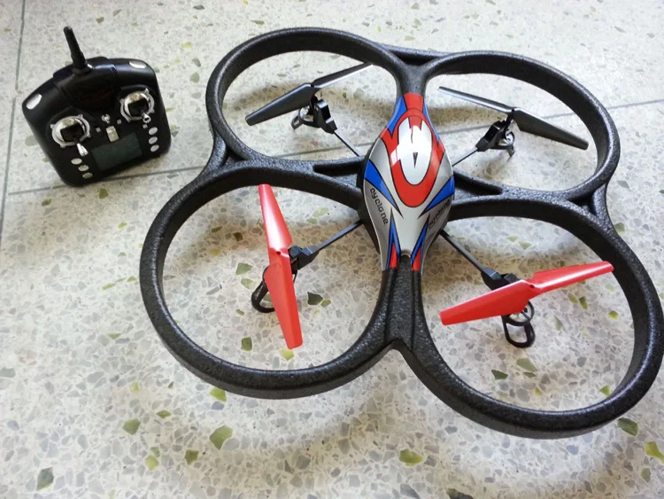 Квадрокоптер WL V262 UFO VS Parrot AR.Drone 2 4 V222 U818A с ЖК дисплеем 51 см 0 ГГц каналов 6 осевой