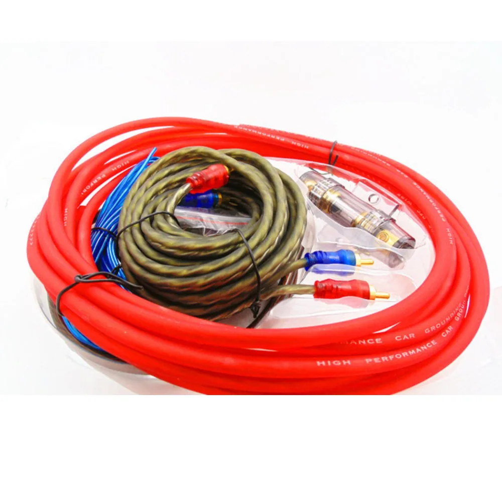 Kit de cables de Audio para coche con portafusibles 6GA, amplificador