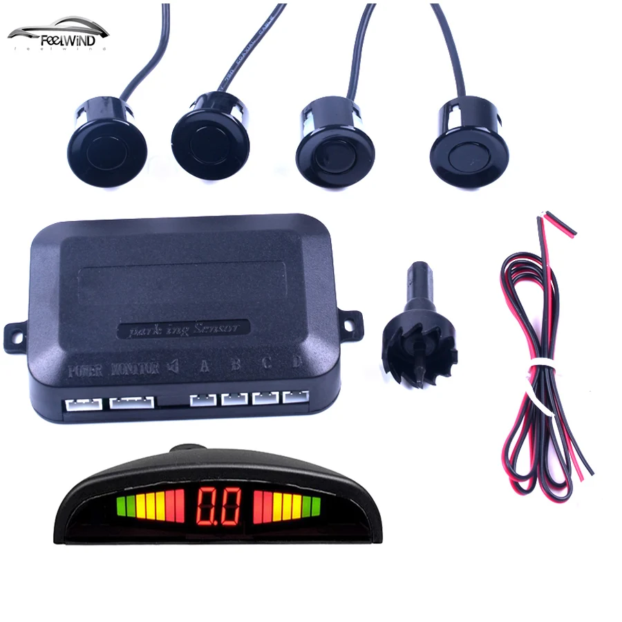 Prix pour Voiture Auto Parktronic LED Capteur de Stationnement Avec 4 Capteurs Inverse De Voiture De Sauvegarde Parking Radar Moniteur Détecteur de Système de Rétroéclairage Affichage Prix pour Voiture Auto Parktronic LED Capteur de Stationnement Avec 4 Capteurs Inverse De Voiture De Sauvegarde Parking Radar Moniteur Détecteur de Système de Rétroéclairage Affichage