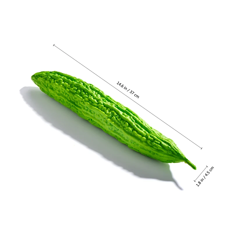  Artificial Fake Decorative Real Touch PU Teaching Props Bitter Gourd Faux Vegetables Pretend Play P - 32948461565