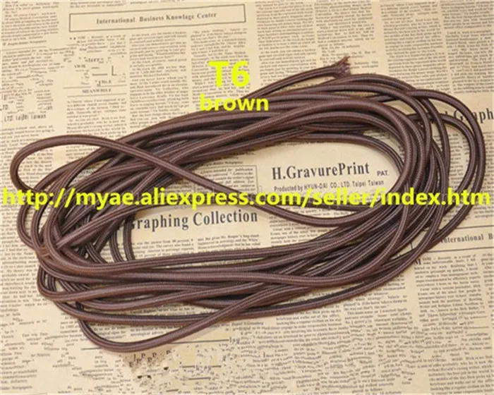 2mlot 2x0.75 Color Twisted Wire Twisted Cable Retro Braided Electrical Wire Fabric Wire DIY wire vintage lamp cord (36)