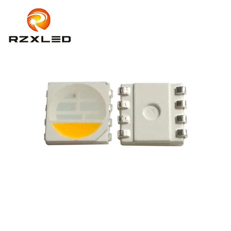 1000 шт./лот PLCC8 20MA 5050RGBW разноцветная красная синяя зеленая теплая белая
