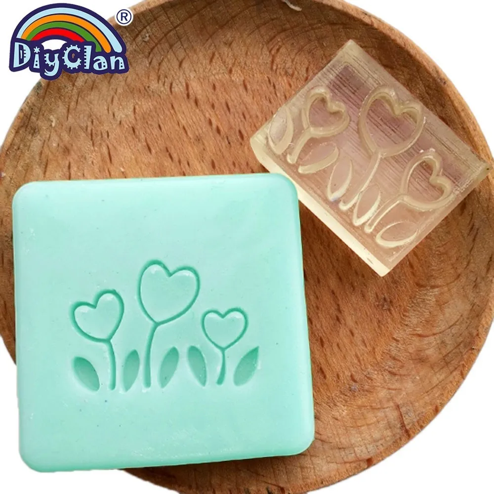 Buy Handmade soap stamp mold mini diy three flowers