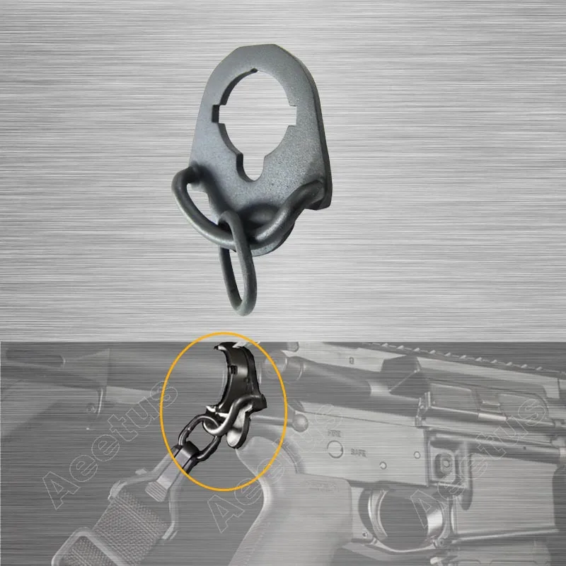 

Swivel Adapter AEG Buttstock End Plate Double Loop Hook Sling stock accessories Adapter Mount for AR15 M4 M16 AK Free Shipping