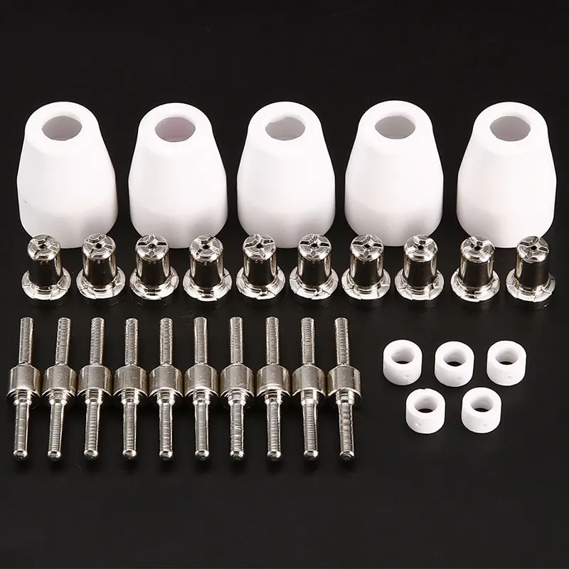 Plasma Cutter Consumables Extended Nickel-Plated Electrodes Nozzles For LG-40 PT-31 Torch CUT40 312 Cutting Machines Plasma Cutter Consumables Extended Nickel-Plated Electrodes Nozzles For LG-40 PT-31 Torch CUT40 312 Cutting Machines