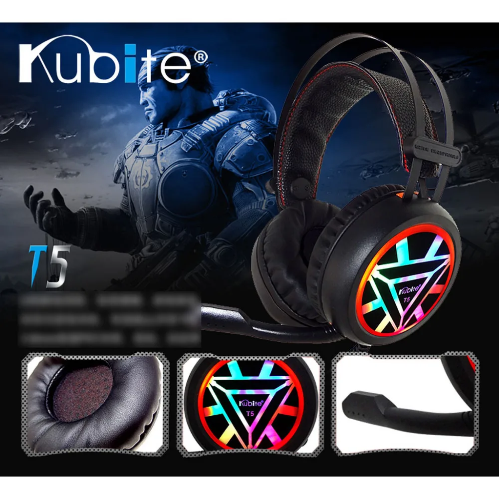 

Headphones Fashion wire Illuminate Gaming Headset 3.5mm with Microphone headphone with headphones Big earphone #P3