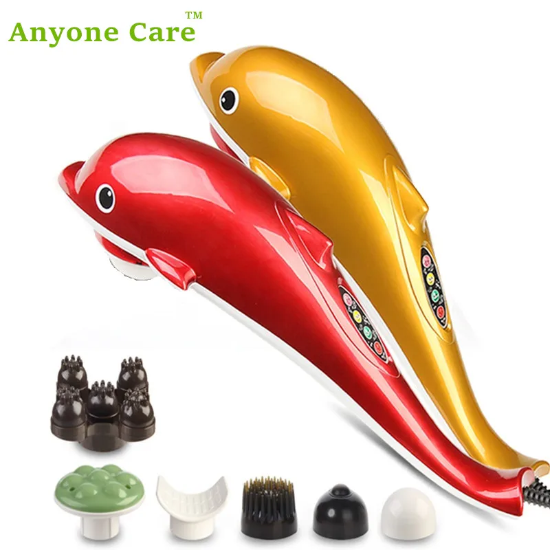 New Type Dolphin Massage Stick Multifunctional Electric Handheld Infrared Massage Hammer Hot