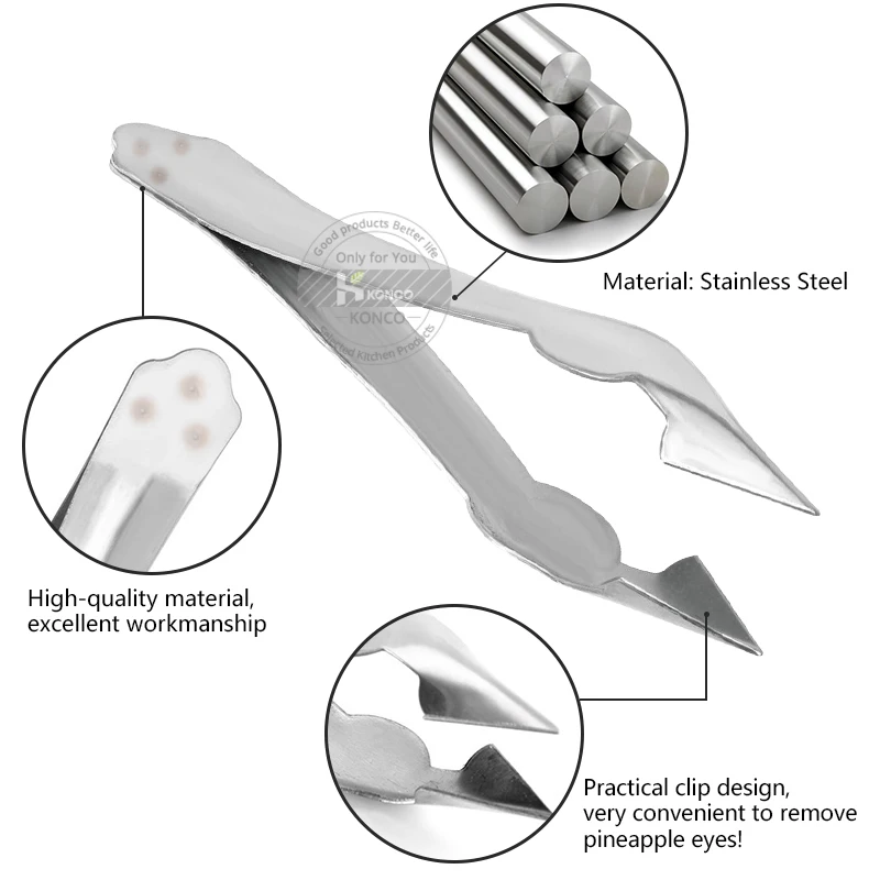 Konco нож для чистки ананаса слайсер очистка ананаса инструменты для открывания фруктов инструменты для фруктов