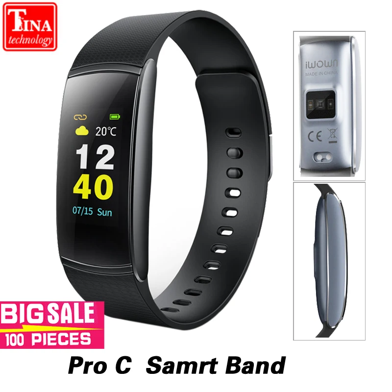 

New Iwownfit I6 PRO C Smart Wristband Heart Rate Monitor IP67 Waterproof Smart Band Bracelet Fitness Tracker Support Andriod IOS