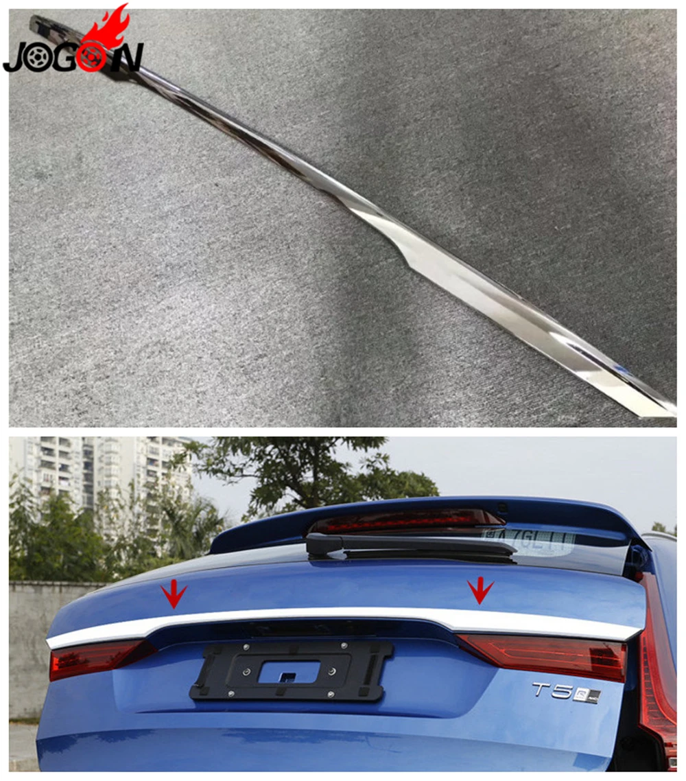 

Rear Back Trunk Body Tail Light License Upper Trim ABS Chrome Accessories Bright Silver For Volvo XC60 2018 2019