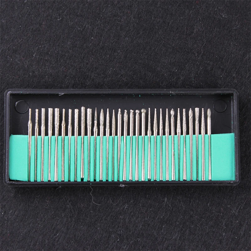 30 шт./кор. набор сверл для зубных протезов алмазные шлифовальные сверла роторный