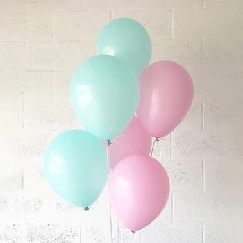

6pcs 12inch Mint and baby pink latex balloons birthday party decorations globos toys for children baby shower birthday party