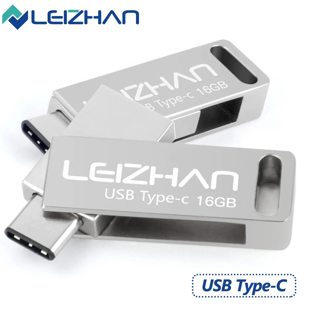LEIZHAN Тип-C USB Flash Drive 64 GB 32 16 C Рамочка для фотографии htc 10 huawei P20 samsung Galaxy S10 S9 обратите