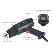 987 2000 Вт US lcd дисплей Промышленный Электрический фена терморегулятор тепловые пушки термоусадочная упаковка тепловой электроинструмент