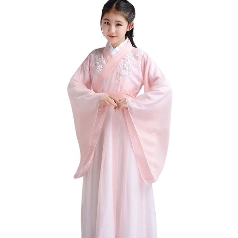 

Hot Sale Girls Ancient Chinese Costume Children Folk Dance Wear Performance Costume Kids Ancient Clothing Hanfu Princess Dress
