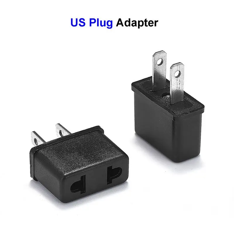 100pcs EU To US JP Travel Adapter 2 Pin American Japan Chinese US Power Plug Adapter AC