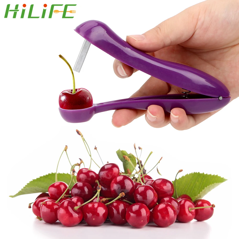 

HILIFE Cherry Pitter Plastic Fruits Gadgets Tools Easy Cherry Core Seed Remover Keep Complete Kitchen Accessories