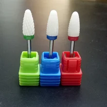 1xNail Drill Bit Salon Nail Art Grinding Stone Head Ceramic Mounted Point 3Size Tool Electric Manicure Cutter Nail File Mini.