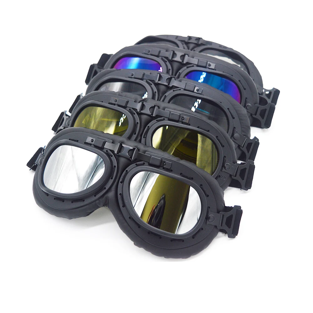 Mooreaxe мотоциклетные очки Oculos Gafas велосипедные солнцезащитные очки кожаная оправа UV400 ветрозащитные Ретро винтажные очки на шлем