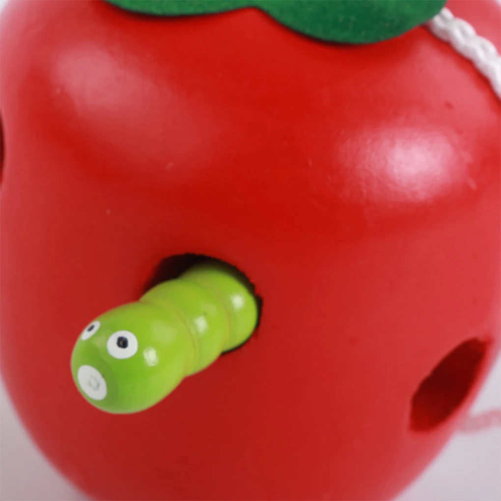 Classic Toys For Children Wooden Educational Toys Funny Toy Worm Eat Fruit Apple Pear Baby Toy Gift Early Learning Puzzles Toys