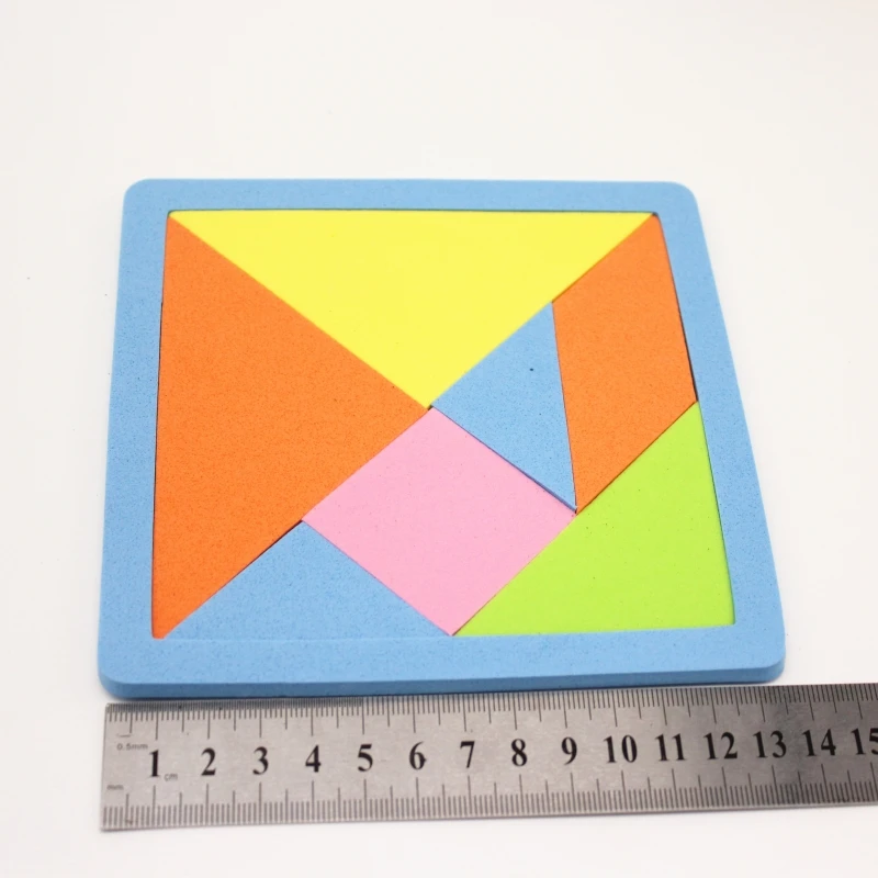 

1 Piece New Hot Sale Children Mental Development Tangram EVA Jigsaw Puzzle Educational Toys for Kids