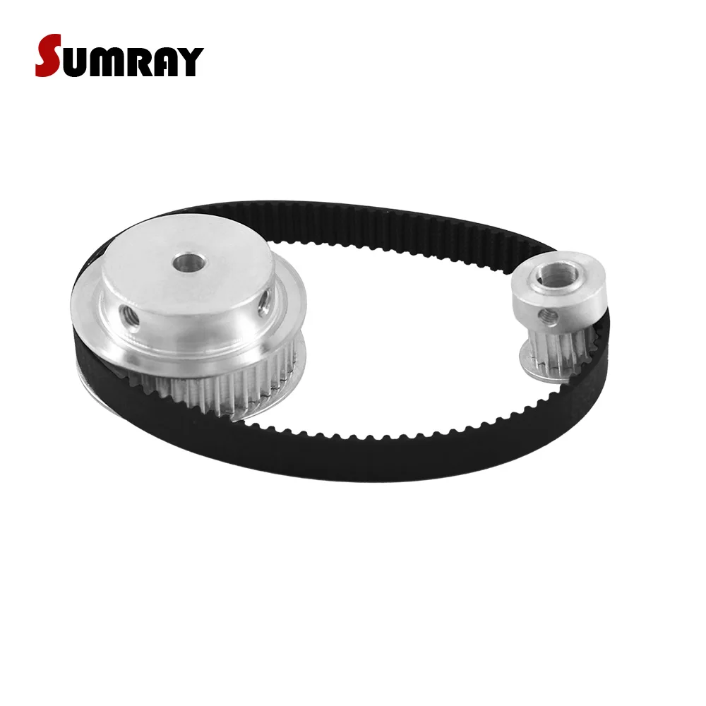 SUMRAY 3M Timing Pulley Belt Kit Reduction 13 3M 15T 45T Motor Pulley