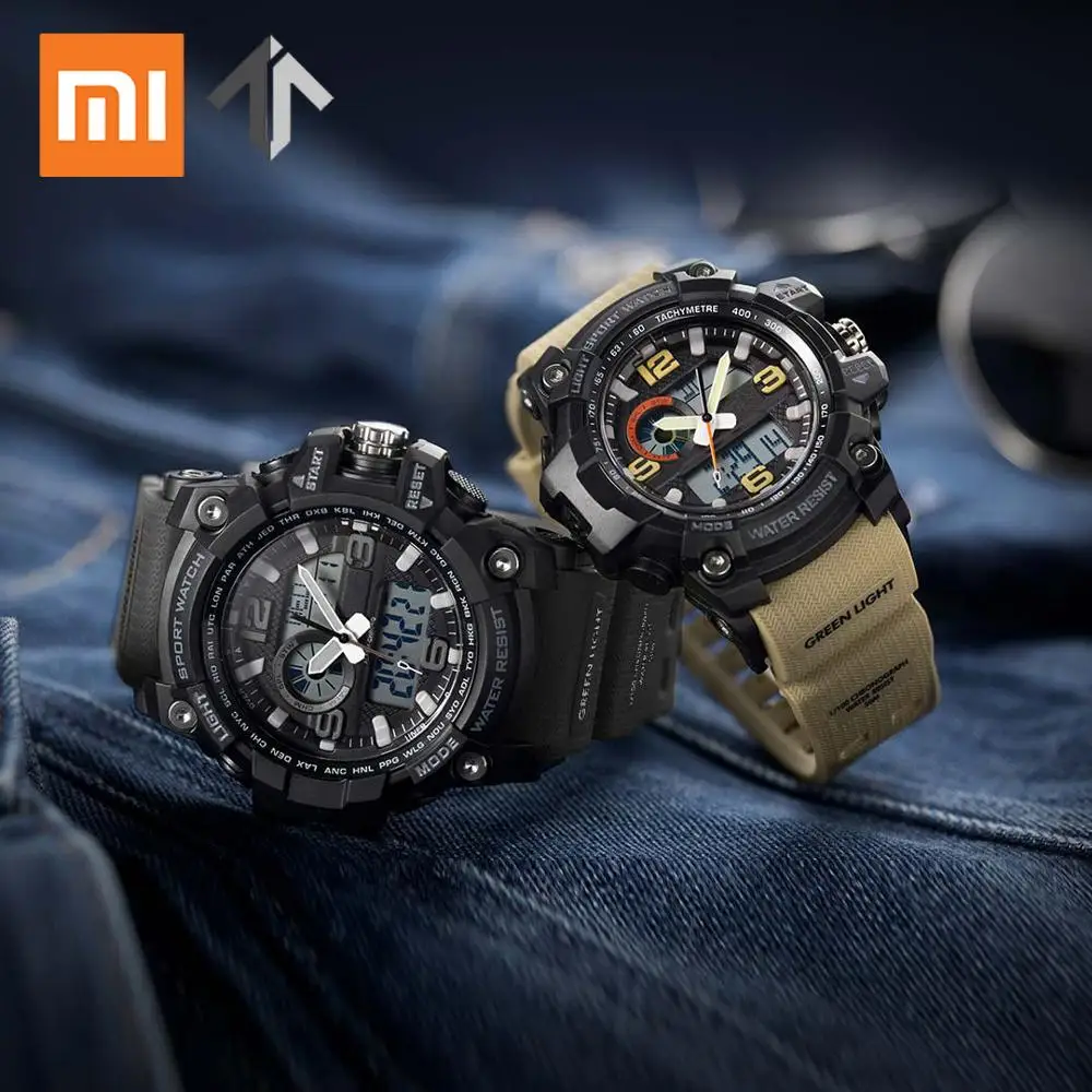 

Xiaomi 50ATM Waterproof Wear-resisting Electronics Watch Time Luminous Display Calendar Countdown Outdoor Sport alarm clock