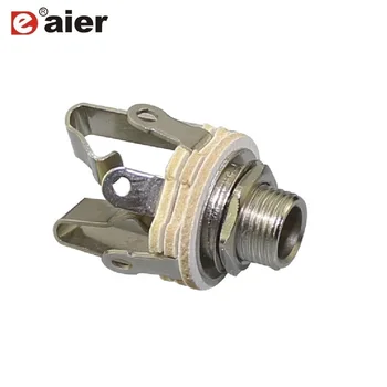

100PCS PJ-669 Mono 1/4'' Skeleton Phone Jack Open Frame 6.35mm Audio Input Jack Plug For Guitar Bass Parts Accessories Sliver