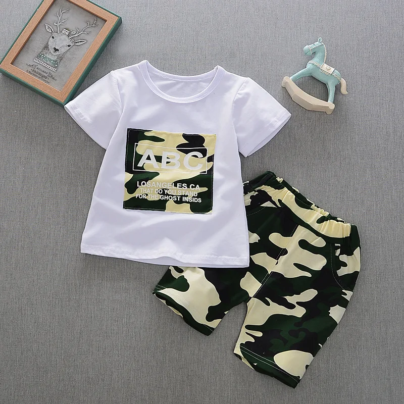 

BibiCola newborn baby boys clothing set summer toddler casual T-shirt+pants 2pcs tracksuits for bebe boys infant sports suits