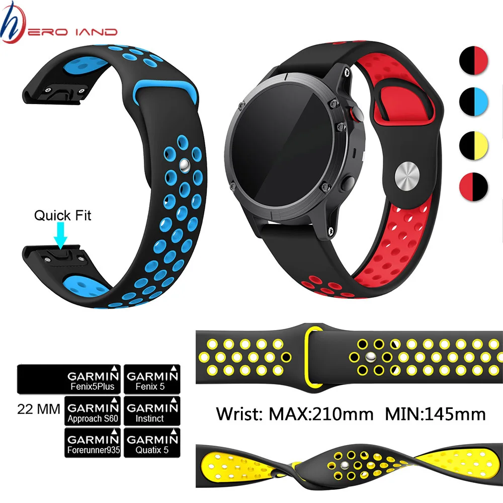22 мм ремешок для часов Garmin Fenix 5/5 Plus часы Quick Release силиконовый Instinct Forerunner 935 945 |