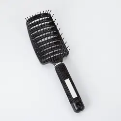 Профессиональный антистатические гребень для волос черный массаж гребень Расческа мокрые вьющиеся волосы щетка для парикмахерские