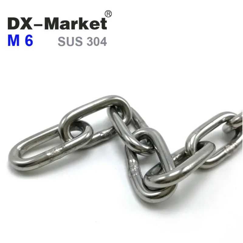 6mm chain, 2 meters , sus304 chain , high quality stainless steel