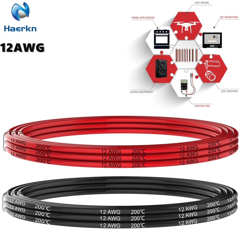 Silicone Wire 10 AWG 6ft Total,3 ft Red and 3 ft Black UTUO Red Black 200℃ 600V High Temperature Resistant Tinned Copper Soft Flexible Wire JUTUO Silicone Wire 10 AWG 6ft Total,3 ft Red and 3 ft Black UTUO Red Black 200℃ 600V High Temperature Resistant Tinned Copper Soft Flexible Wire JUTUO